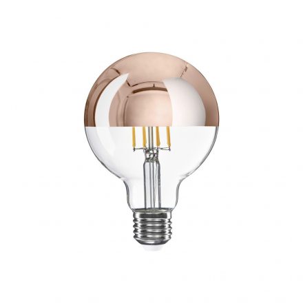 LED Copper FÉLGÖMB Globe Light Bulb G95 7W 650Lm E27 2700K Dimmable - A24