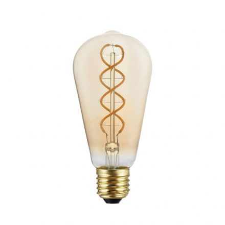 LED bulb gold B01 5V collection spiral thread Edison ST64 1.3W 80Lm E27 2500K adjustable