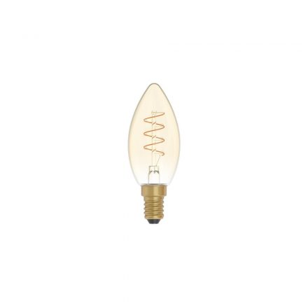  LED gold bulb carbon line curved spiral filament candle C35 2.5W 136Lm E14 1800K adjustable - C01