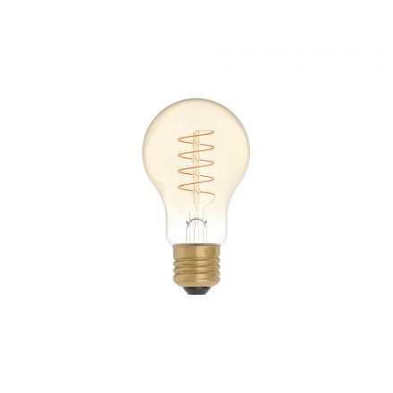  LED gold bulb carbon line curved spiral filament Drop A60 4W 250Lm E27 1800K dimmable - C03