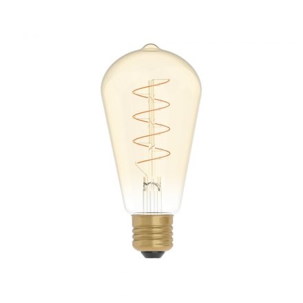  LED gold bulb carbon line curved spiral filament Edison ST64 4W 250Lm E27 1800K adjustable - C04