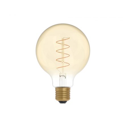  LED gold bulb carbon line curved spiral filament Globe G95 4W 250Lm E27 1800K adjustable - C06