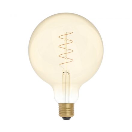  LED gold bulb carbon line curved spiral filament Globe G125 4W 250Lm E27 1800K adjustable - C07