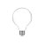  LED frosted glass bulb G95 4W 470Lm E27 2700K - M04