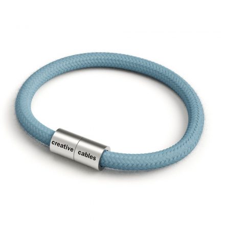  Matte silver bracelet with magnetic clasp and RC53 cable