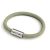 Matte silver bracelet with magnetic clasp and RD72 cable