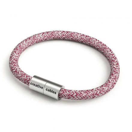  Matt silver bracelet with magnetic clasp and RS83 cable