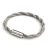 Matte silver bracelet with magnetic clasp and TN02 cable