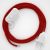  Lamp cable, RC35 fiery red cotton 1.80 m. Off switch and plug color.