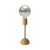 Portable and rechargeable Cabless02 lamp with silver hemispherical bulb