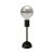 Portable and rechargeable Cabless02 lamp with silver hemispherical bulb