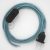  Lamp cable, RC53 ocean cotton 1.80 m. Off switch and plug color.