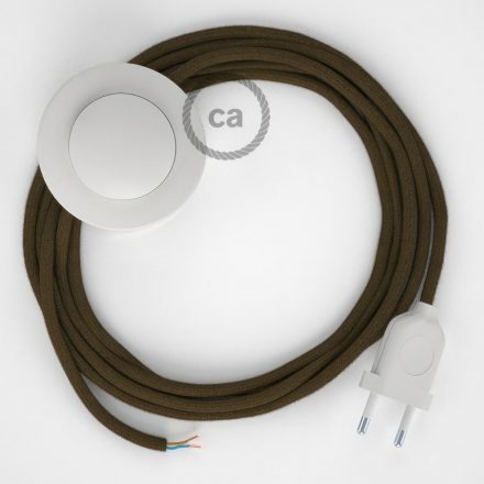 Connection base, RC13 brown cotton 3 m. Off switch and plug color.