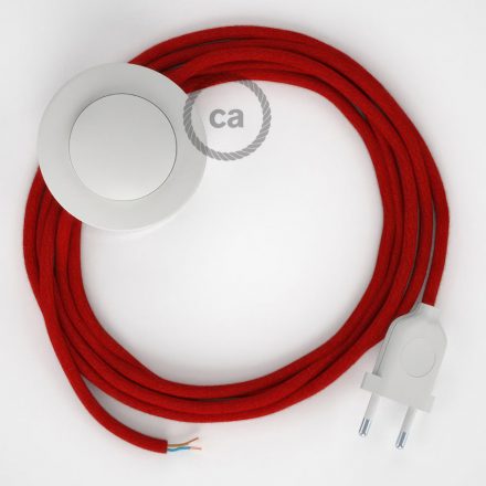  Connection Base, RC35 fire red cotton 3 m. Off switch and plug color.