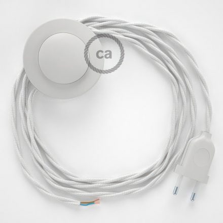  Connection base, TC01 White Cotton 3 m. Off switch and plug color.