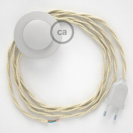  Connection pedestal, TM00 Ivory Rayon 3 m. Off switch and plug color.