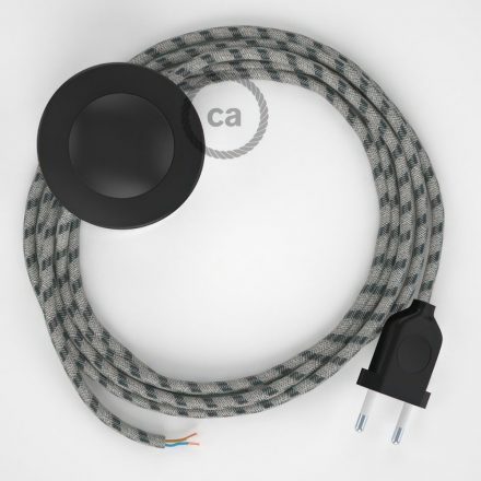  Connection base, RD54 anthracite striped cotton and natural canvas 3 m. Choose the color of the switch and connector.