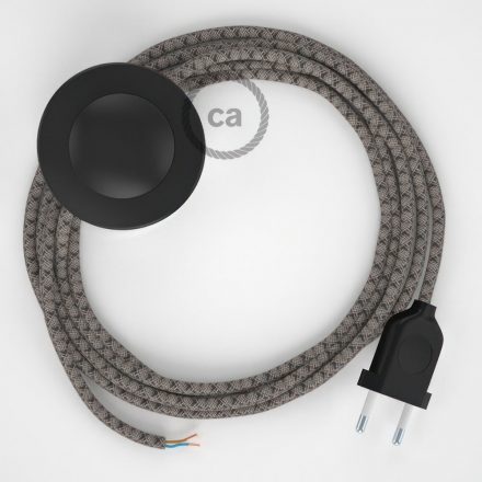  Connection base, RD64 anthracite diamond cotton and natural canvas 3 m. Choose the color of the switch and connector.