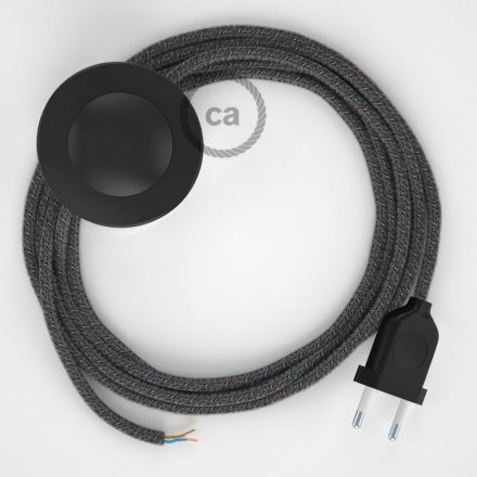  Connection base, RS81 black cotton and natural canvas 3 m. Choose the color of the switch and connector.