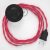  Connection base, TM08 fuchsia artificial silk 3 m. Choose the color of the switch and connector.