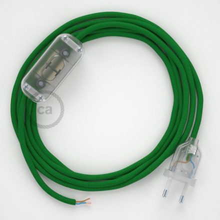  Lamp wiring, RM06 Green Rayon 1.80 m. Choose the color of the switch and connector.