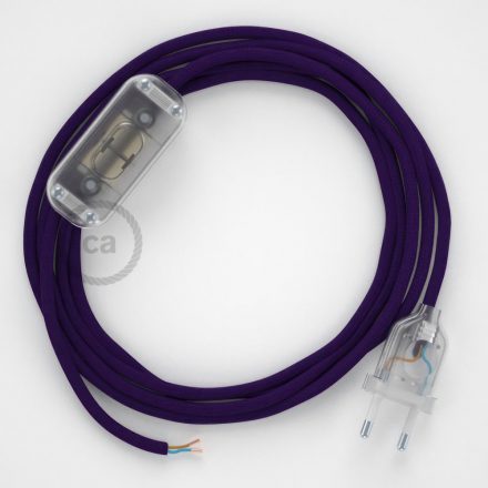  Lamp wiring, RM14 Purple Rayon 1.80 m. Choose the color of the switch and connector.