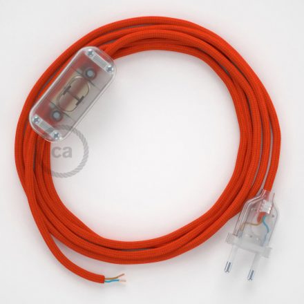  Lamp wiring, RM15 Orange Rayon 1.80m. Choose the color of the switch and connector.