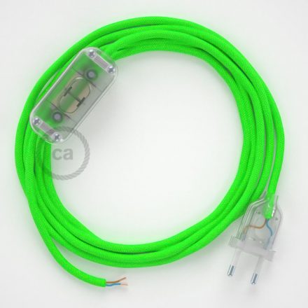  Lamp wiring, RF06 Neon Green Rayon 1.80 m. Choose the color of the switch and connector.