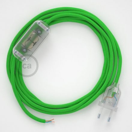  Lamp wiring, RM18 Lime Green Rayon 1.80 m. Choose the color of the switch and connector.