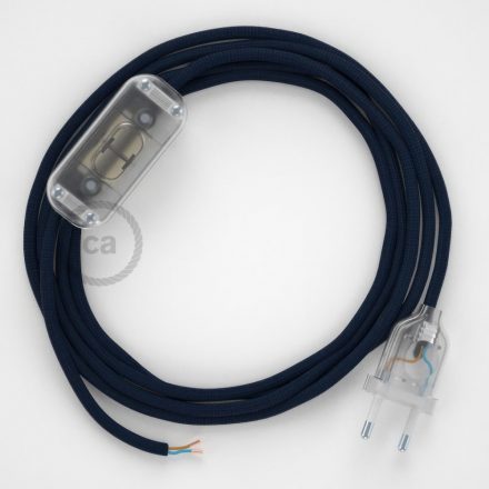  Lamp wiring, RM20 Dark Blue Rayon 1.80 m. Choose the color of the switch and connector.