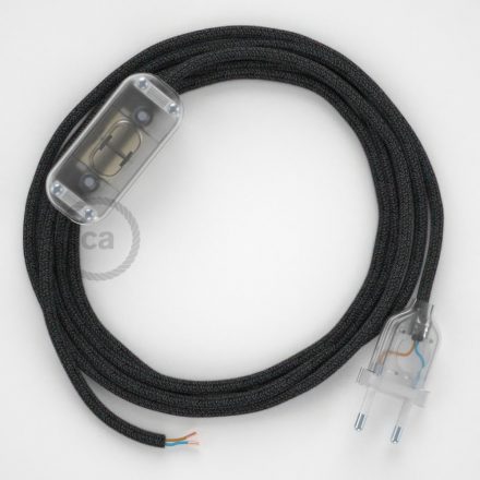  Lamp wiring, RN03 Anthracite Natural Linen 1.80 m. Choose the color of the switch and connector.