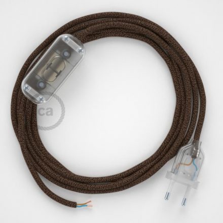  Lamp wiring, RL13 Sparkly Brown Rayon 1.80 m. Choose the color of the switch and connector.