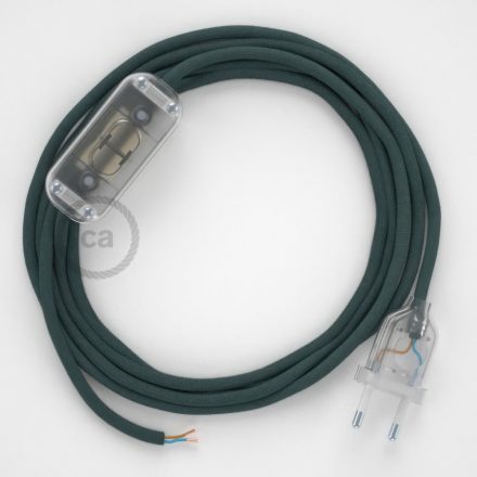  Lamp wiring, RC30 Stone Gray Cotton 1.80 m. Choose the color of the switch and connector.