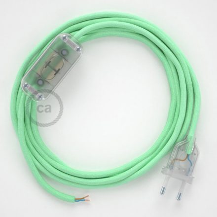  Lamp cords, RC34 milk and mint cotton 1.80 m. Choose the color of the switch and connector.