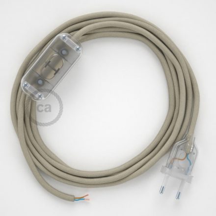  Lamp wiring, RC43 Dove Cotton 1.80 m. Choose the color of the switch and connector.