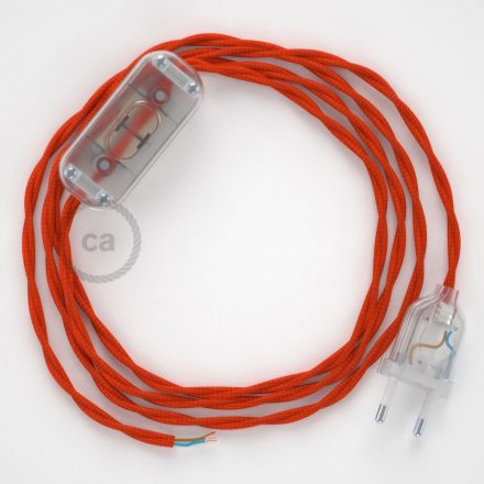  Lamp wiring, TM15 Orange Rayon 1.80 m. Choose the color of the switch and connector.