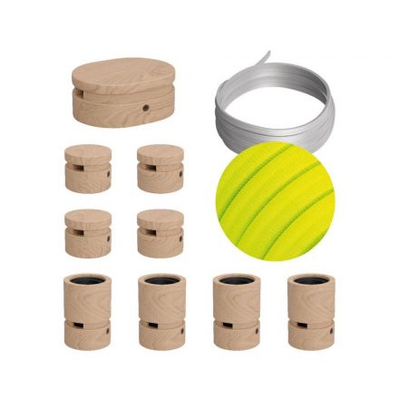  Filé System Symmetric Kit - with 5 meter light cable and 9 indoor wooden components