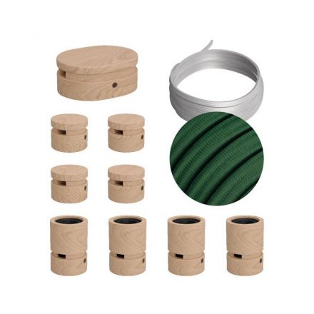  Filé System Symmetric Kit - with 5 meter light cable and 9 indoor wooden components