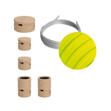  Filé System Wiggle Kit - with 3 meter light cable and 5 indoor wooden components