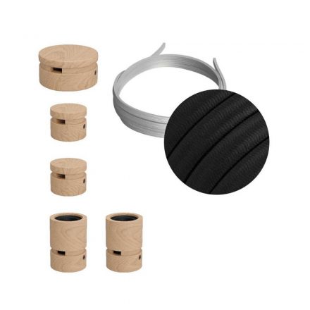  Filé System Wiggle Kit - with 3 meter light cable and 5 indoor wooden components