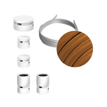  Filé System Wiggle Kit - with 3 meter light cable and 5 indoor white lacquered wooden components