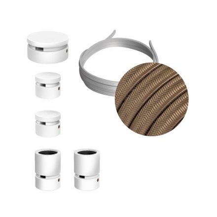  Filé System Wiggle Kit - with 3 meter light cable and 5 indoor white lacquered wooden components