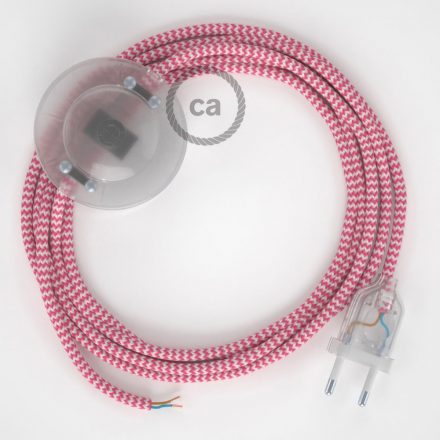  Connection base, RZ08 Fuchsia ZigZag Rayon 3 m. Choose the color of the switch and connector.