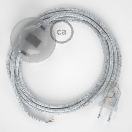 Connection base, RL01 Sparkly White Rayon 3 m. Choose the color of the switch and connector.