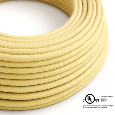  Round Electrical Cable 150ft (45.72m) Reel RC10 Pale Yellow Cotton - UL Listed