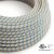  Round Electrical Cable 150 ft (45.72 m) Reel RD55 Stripes Steward Blue Cotton and Natural Linen - UL Listed