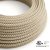  Round Electrical Cable 150 ft (45.72 m) Reel RD63 Lozenge Bark Cotton and Natural Linen - UL Listed