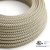  Round Electrical Cable, 150 ft (45.72 m) Reel RD64 Lozenge Anthracite Cotton and Natural Linen - UL Listed