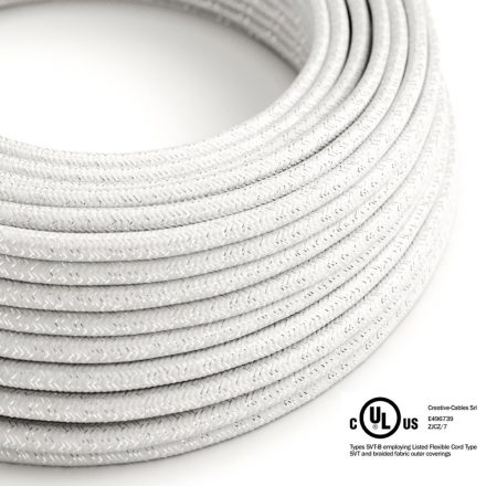  Round Electrical Cable 150 ft (45.72 m) Reel RL01 Shiny White Rayon - UL Listed