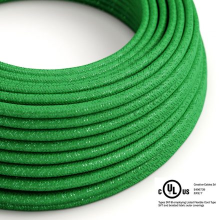  Round Electrical Cable 150 ft (45.72 m) Reel RL06 Shiny Green Rayon - UL Listed